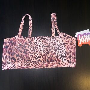 YITTY Pink Leopard Print Crop Top